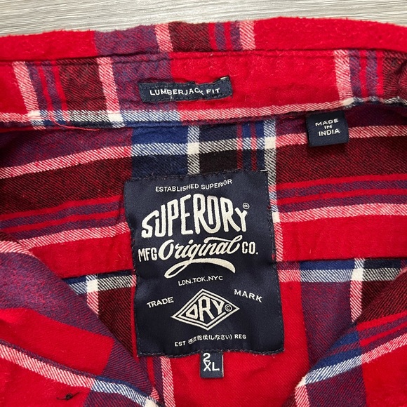 Superdry / Men’s Lumberjack Red Flannel / NWOT 🔥 - Picture 5 of 10